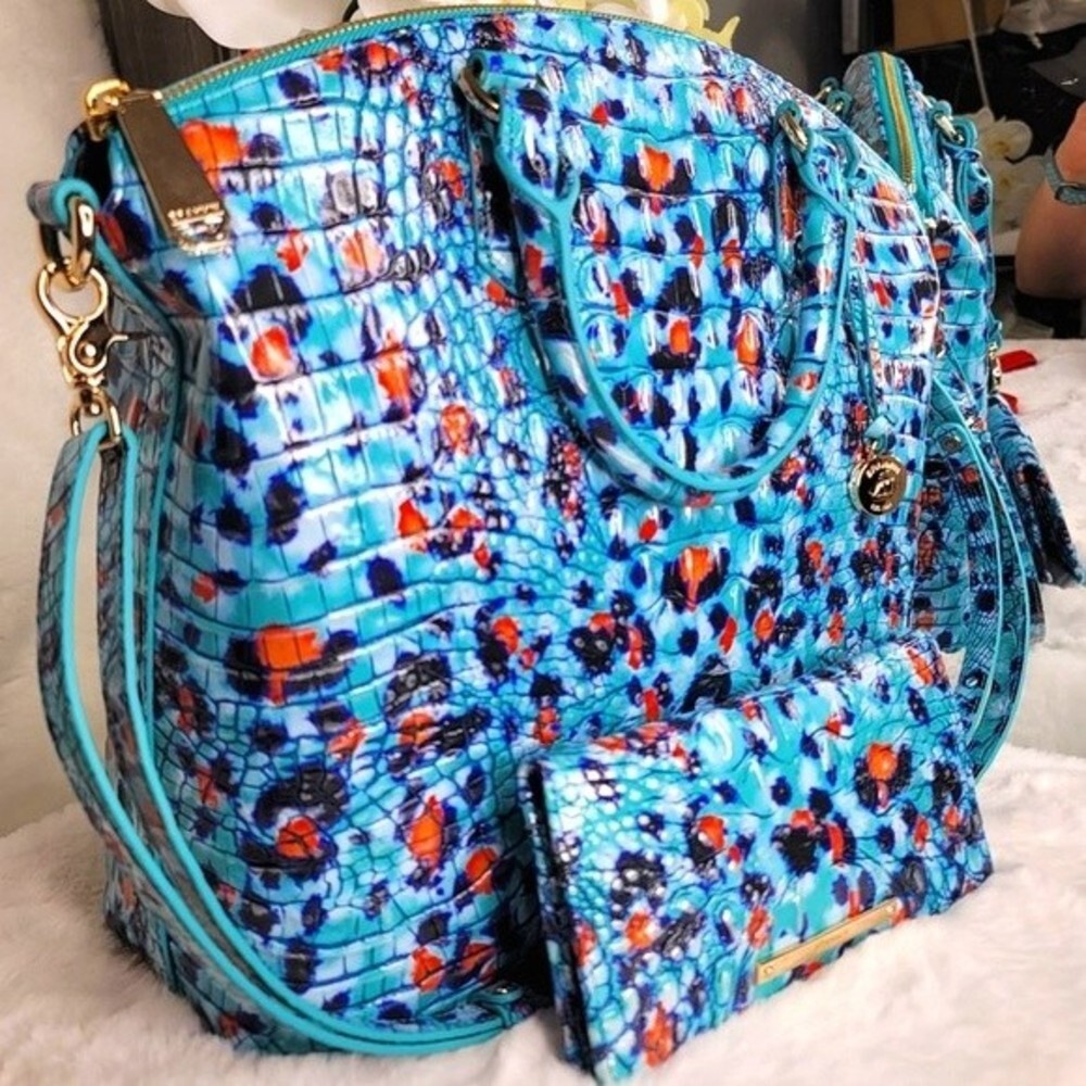 NWT BRAHMIN 2 PCS SET DESIGNER COLLECTABLE SATCHEL / SHOULDER BAG WALLET